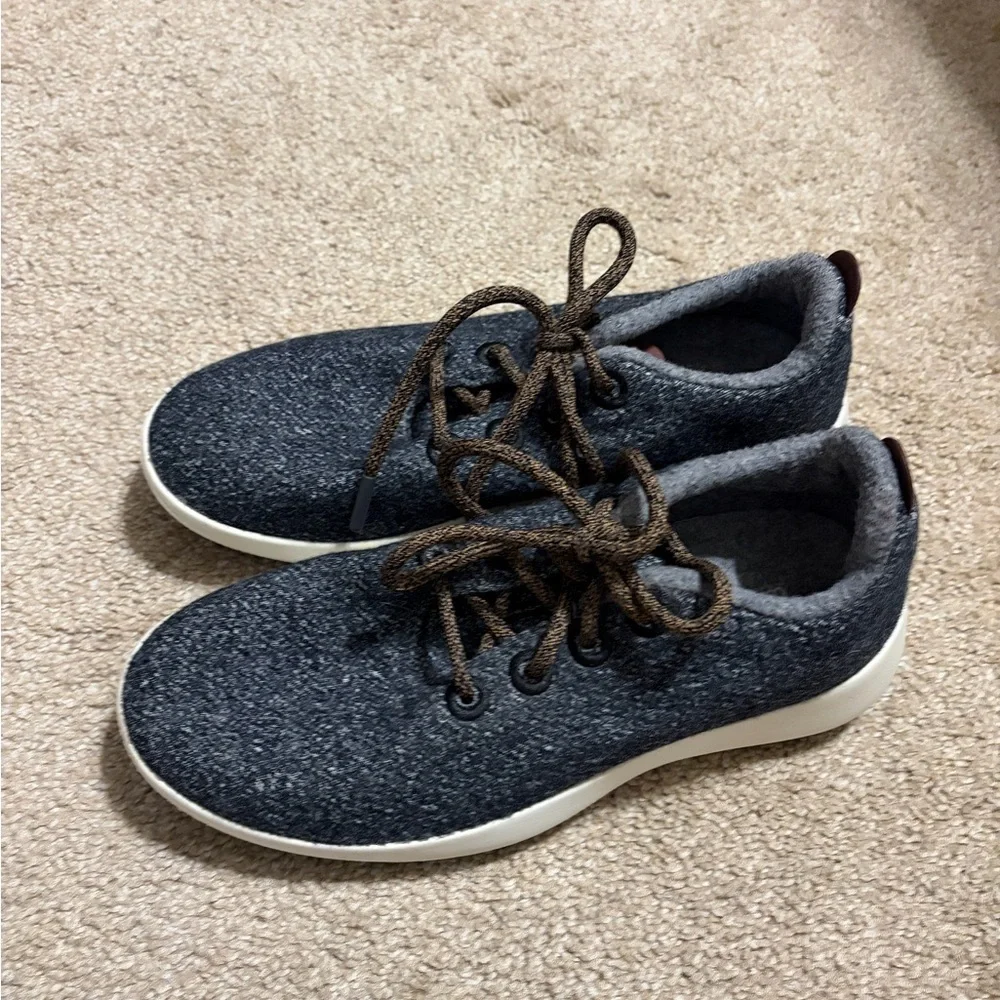 Allbirds Mizzles Fuji Charcoal Gray Wool Runner Sneakers Womens Size 9 Casual